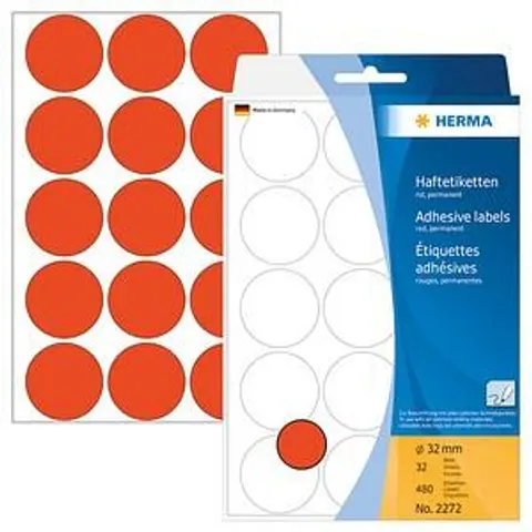HERMA Klebepunkte Ø 32,0 mm rot – Bild 4