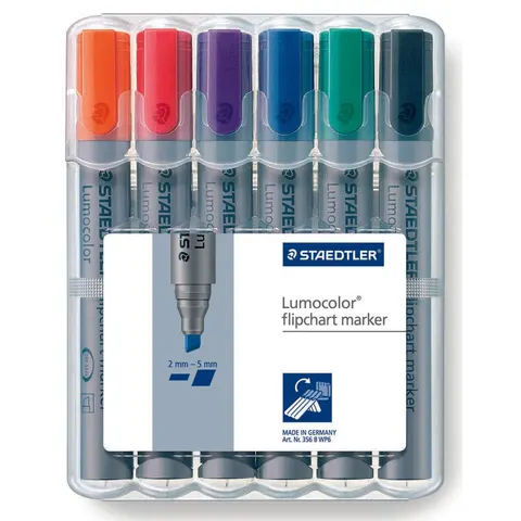 STAEDTLER Flipchartmarker Lumocolor 6St Box – 356180 – Bild 2