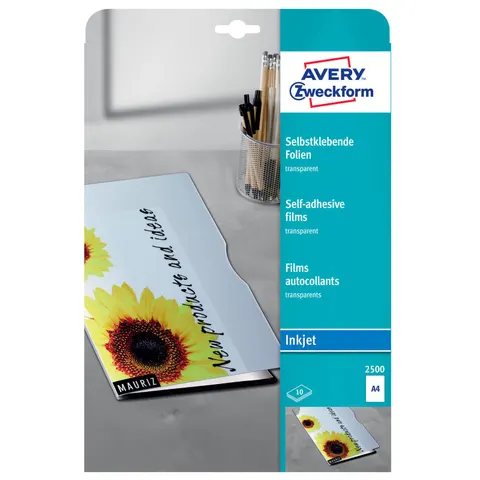 AVERY Zweckform InkJetfolien 2500 transparent – Bild 2