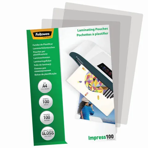 Fellowes Laminierfolien glänzend 100 mikron A4 – Bild 2