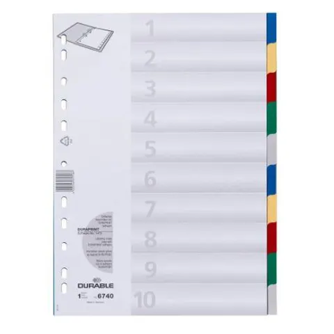 DURABLE Kunststoff-Register, A4, PP, 10-teilig – Bild 3