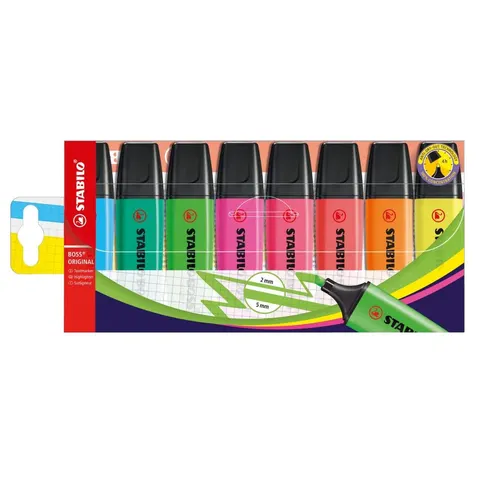 STABILO Textmarker BOSS ORIGINAL, 8er Kunststoffetui – Bild 1