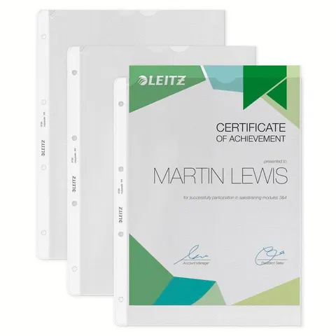 LEITZ Prospekthülle Standard, A4, PP, genarbt, 0,10 mm – Bild 3