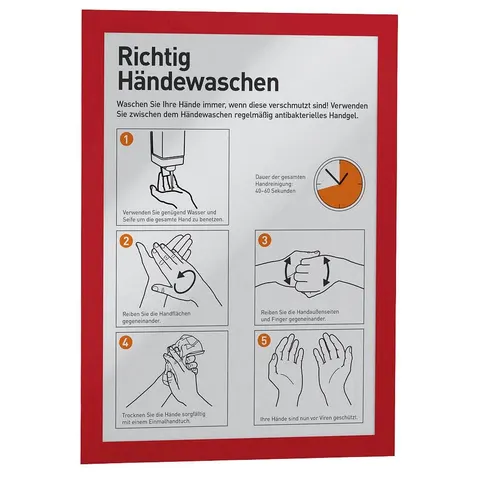 DURABLE Magnetrahmen DURAFRAME, DIN A4, rot – 405186 – Bild 2