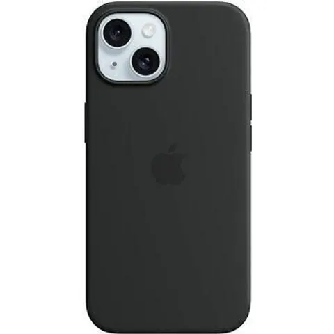 Apple iPhone 15 Silikon Case mit MagSafe, Schwarz – Bild 3