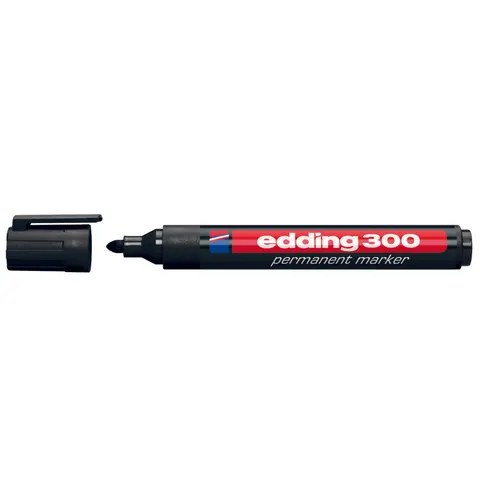 edding 300 Permanentmarker schwarz – Bild 3