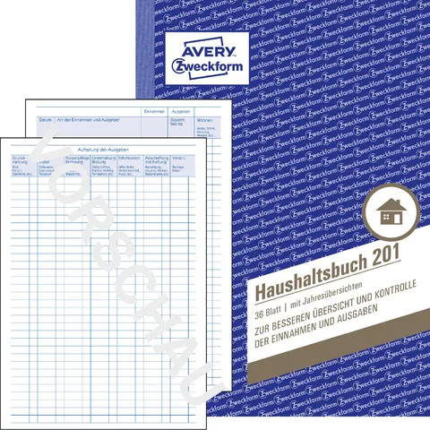 AVERY Zweckform Formularbuch , Haushaltsbuch, , A5, 36 Blatt – Bild 2