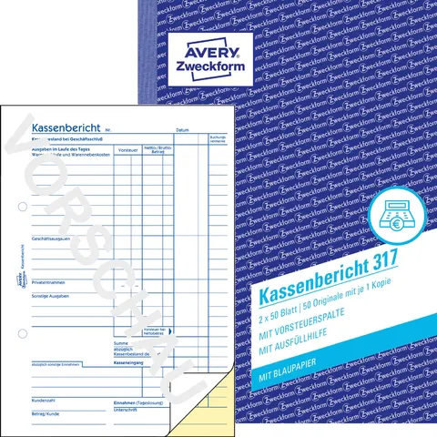 AVERY Zweckform Formularbuch , Kassenbericht, , A5 – Bild 2