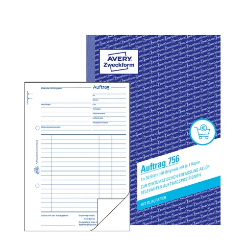 AVERY Zweckform Formularbuch , Auftrag, , A5, 2 x 50 Blatt – Bild 2