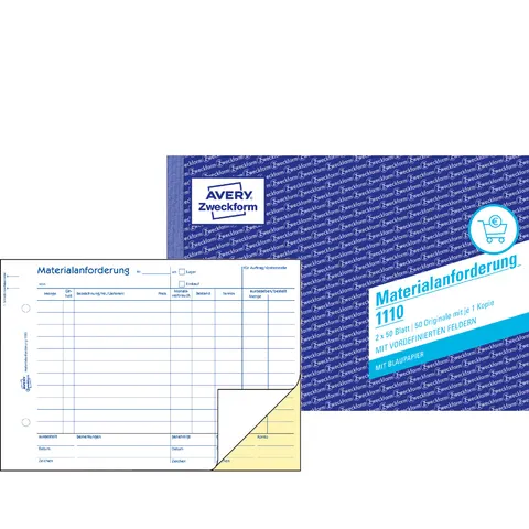 AVERY Zweckform Formularbuch , Materialanforderung, , A5 quer – Bild 2