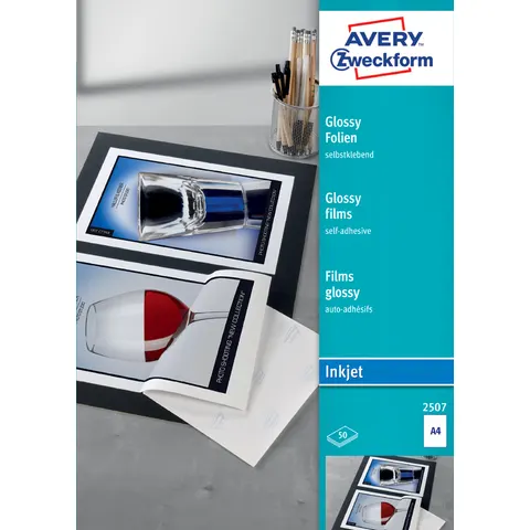 AVERY Zweckform InkJetfolien 2500 transparent – Bild 3
