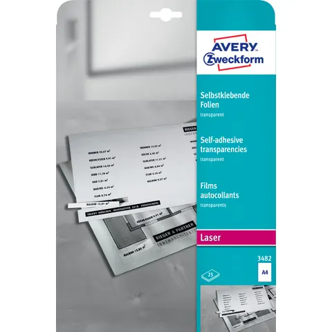 AVERY Zweckform Laserfolien 3480 transparent – Bild 3