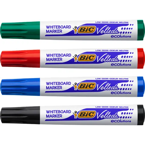 BIC Whiteboard-Marker Velleda 1701 ECOlutions, 4er Etui – Bild 2