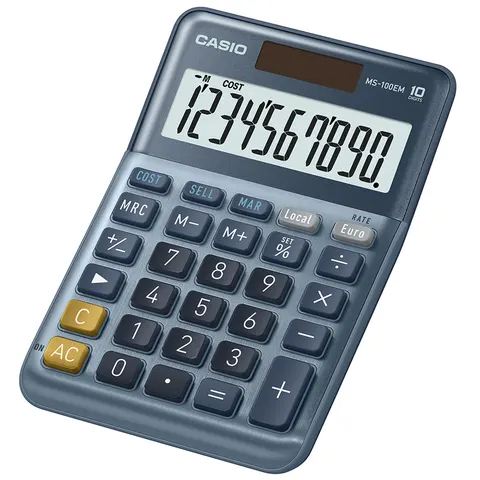 CASIO Tischrechner MS-100EM, 10-stellig, silber – Bild 2