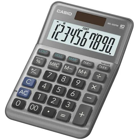 CASIO Tischrechner MS-100FM, 10-stellig, silber – Bild 2