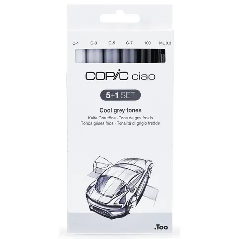 COPIC Marker ciao, 5+1 Set , Cool grey tones – Bild 2