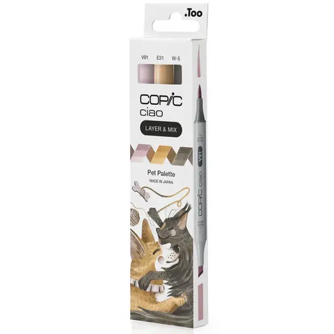 COPIC Marker ciao, 3er Set , Pet Palette – Bild 2