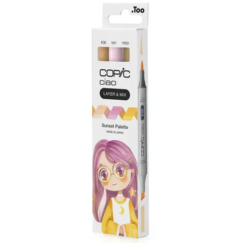 COPIC Marker ciao, 3er Set , Sunset Palette – Bild 2