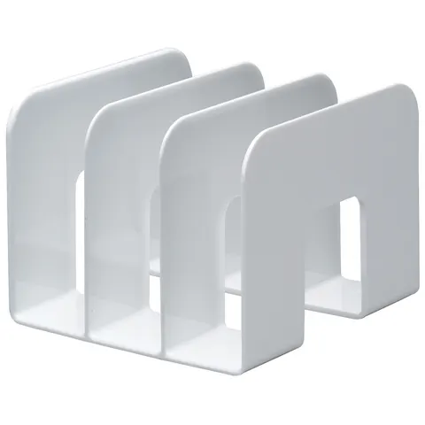 DURABLE Buchstütze TREND, Kunststoff, 3 Fächer, weiß – Bild 2