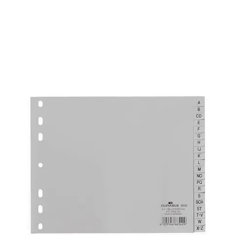 DURABLE A-Z-Register A4 PP teildeckend 20-tlg. grau – Bild 4