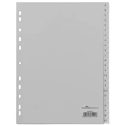 DURABLE A-Z Register A4 24tlg. PP volldeck. grau – Bild 2