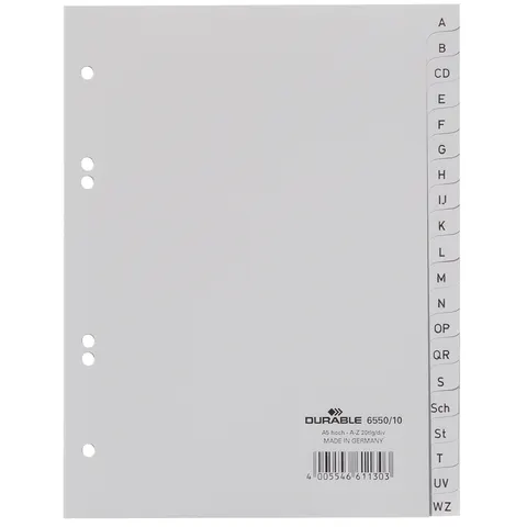 DURABLE Ordnerregister Halbformat A-Z DIN A5 hoch – Bild 2