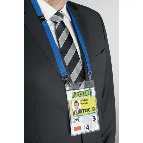 DURABLE Event-Namensschild, mit Textilband, DIN A6 – Bild 2