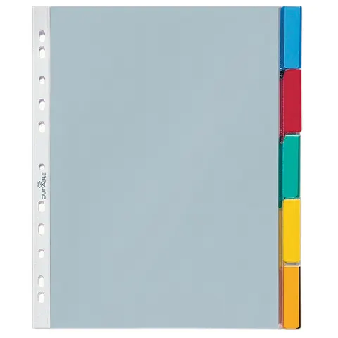 DURABLE Hüllenregister, A4, 5-teilig, 1 - 5, transparent – Bild 2