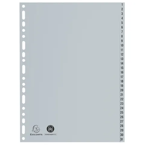 Exacompta Ordnerregister Vollformat 1-31 DIN A4 – Bild 2