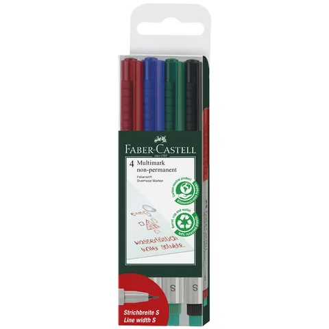 FABER-CASTELL NonPermanent-Marker MULTIMARK S, 4er Etui – Bild 2