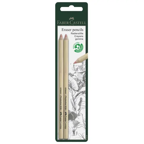 FABER-CASTELL Radierstifte weiß – Bild 2