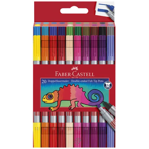 FABER-CASTELL Doppelfasermaler, 20er Etui – Bild 2