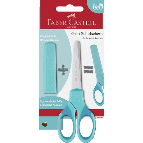 FABER-CASTELL Schulschere Grip türkis – Bild 2