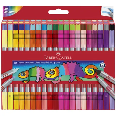 FABER-CASTELL Doppelfasermaler, 40er Etui – Bild 2