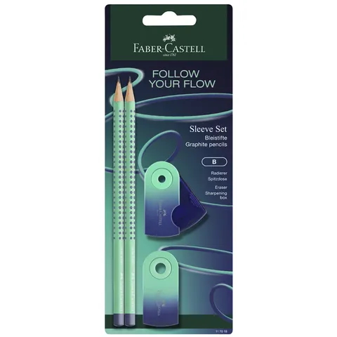 FABER-CASTELL Flow Edition Grip Set BK Buzzing Blue – Bild 2