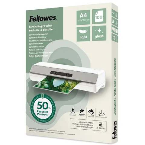 Fellowes Laminierfolie A4 Light Gloss 100er Pack – Bild 3
