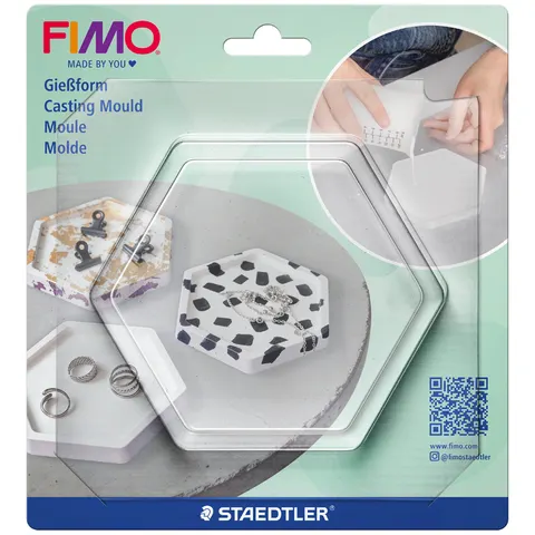 FIMO Gießform Schale sechseck – Bild 2