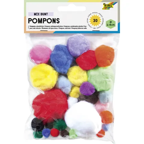 folia Pompons mehrfarbig – Bild 2
