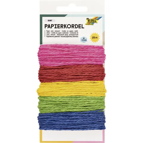 folia Papierkordel, 5 m, farbig sortiert – Bild 2