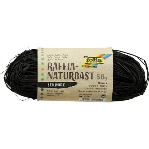 folia Raffia-Naturbast schwarz – Bild 2