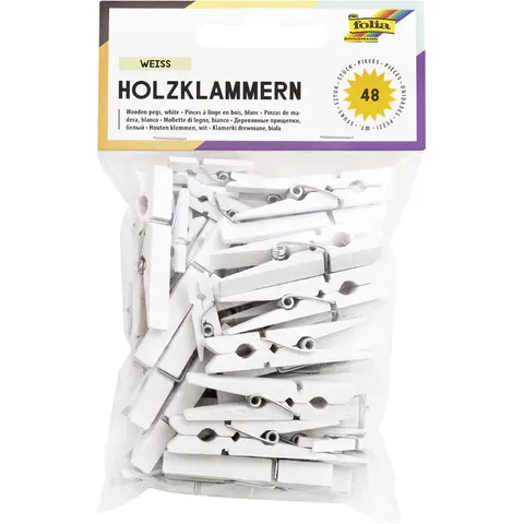 folia Holzklammern weiß – Bild 2