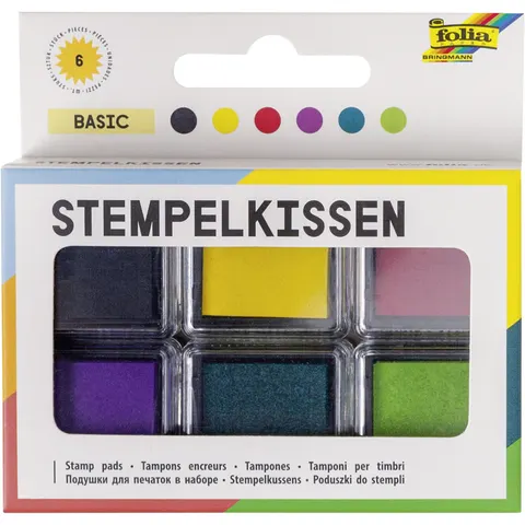 folia Stempelkissen Set , Basic, , 6-farbig sortiert – Bild 2