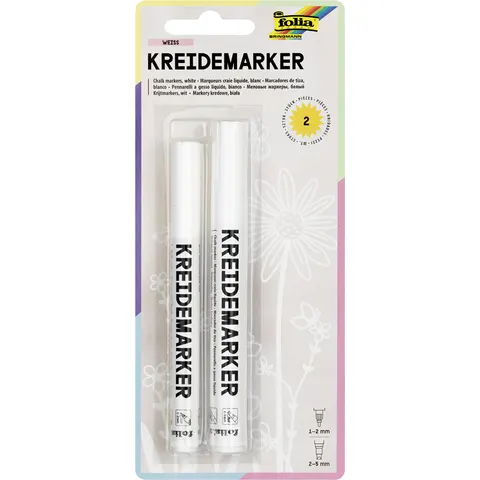 folia Kreidemarker, 2er Set, weiß – Bild 2