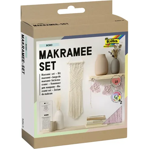 folia Makramee-Set natur, rosé – 23719 – Bild 2