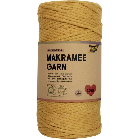 folia Makramee Garn gelb – Bild 2
