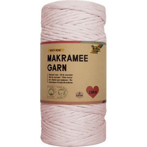 folia Makramee Garn rosa – Bild 2