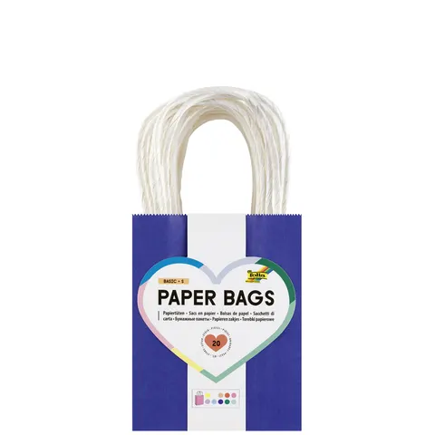 folia Papier-Tragetaschen BASIC, Größe: M, farbig sortiert – 218397 – Bild 2