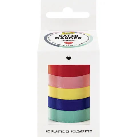 folia Satinbänder-Set RAINBOW, farbig sortiert – Bild 2