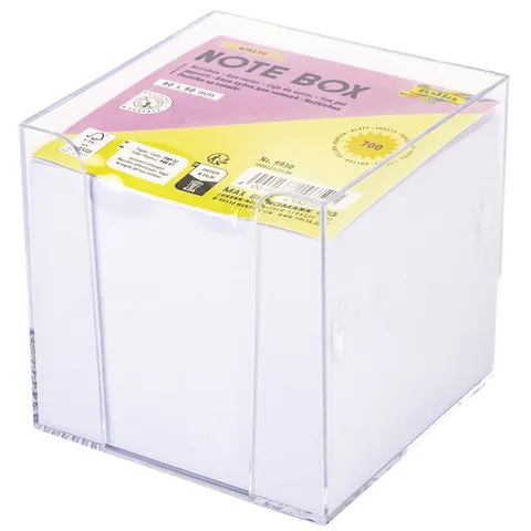 folia Zettelbox WHITE transparent inkl. 700 Notizzettel – Bild 2