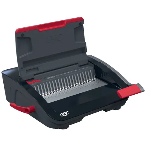 GBC Plastikbindegerät CombBind CB20, schwarz/rot/silber – Bild 2